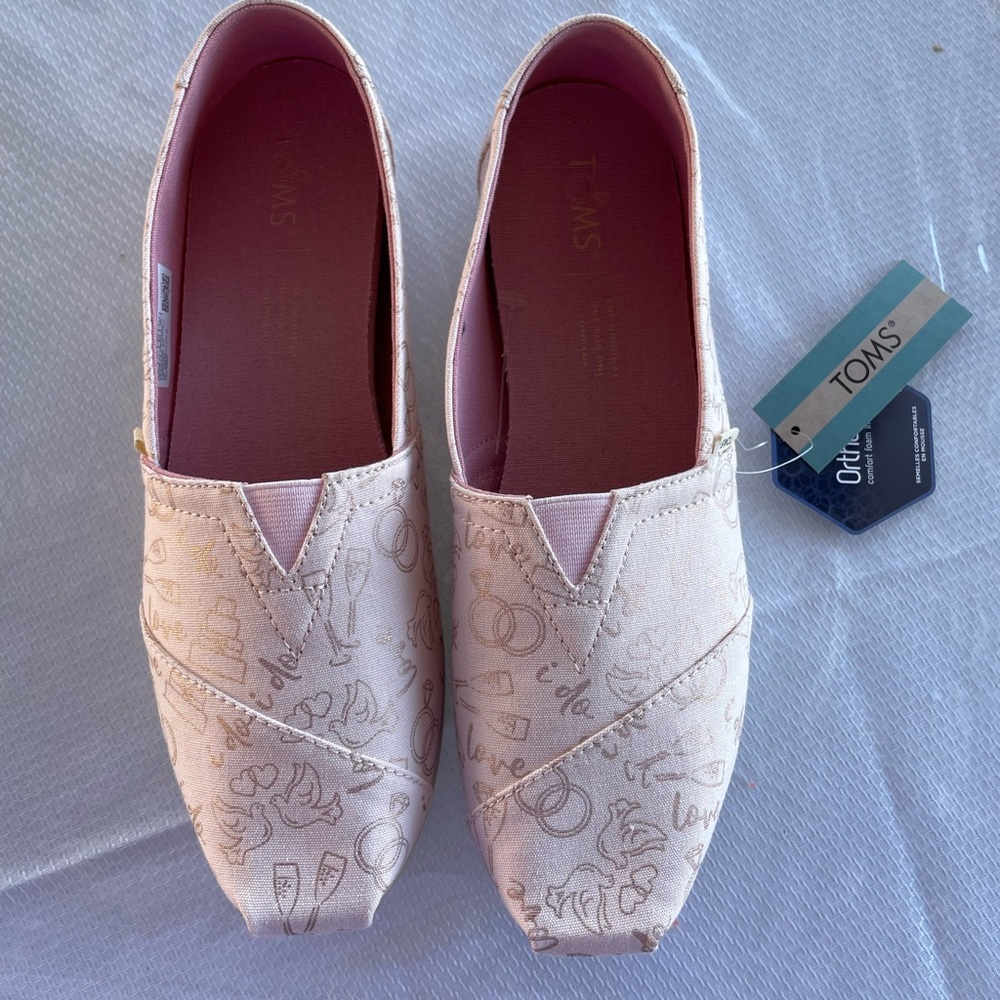 Toms Pink Bridal Shoes Size 9